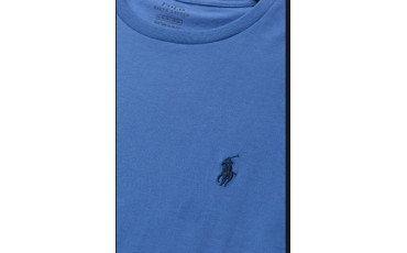 Polo Ralph Lauren Classic Cotton  Tee - medium blue with navy logo